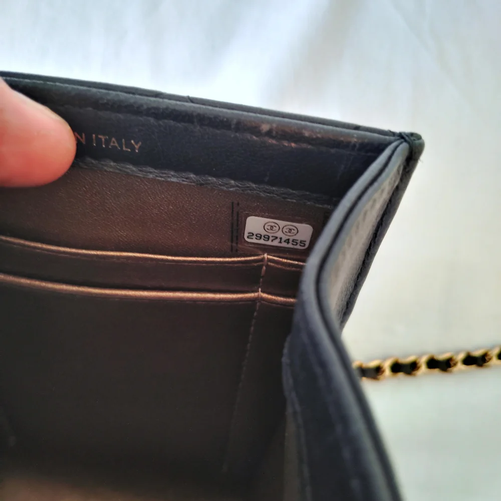 CHANEL Black Quilted Leather Phone Holster